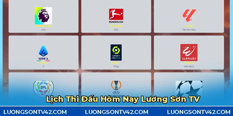 Lịch Thi Đấu 4 Giới thiệu trang lịch thi đấu hôm nay tại Lương Sơn TV